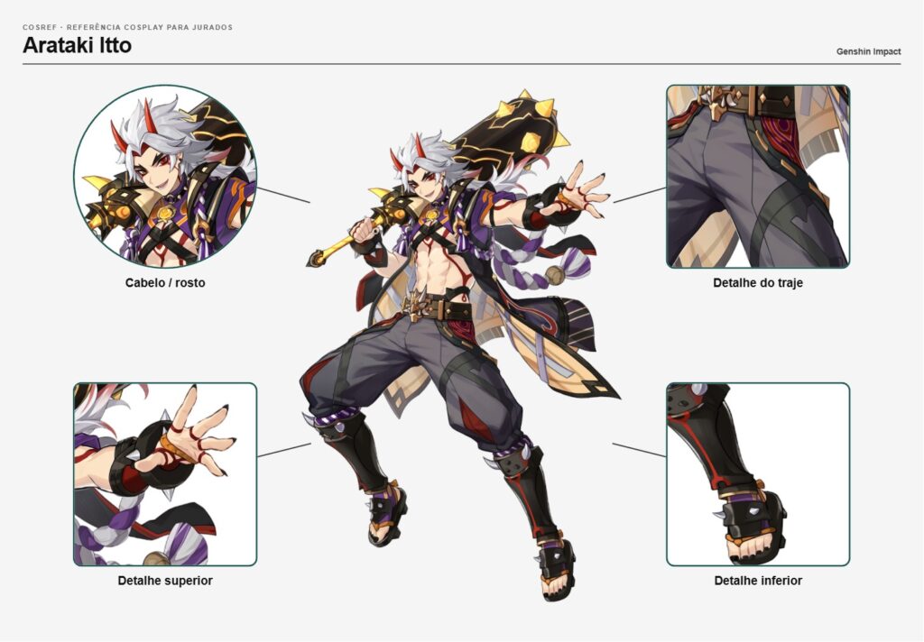 Arataki Itto - referência cosplay
