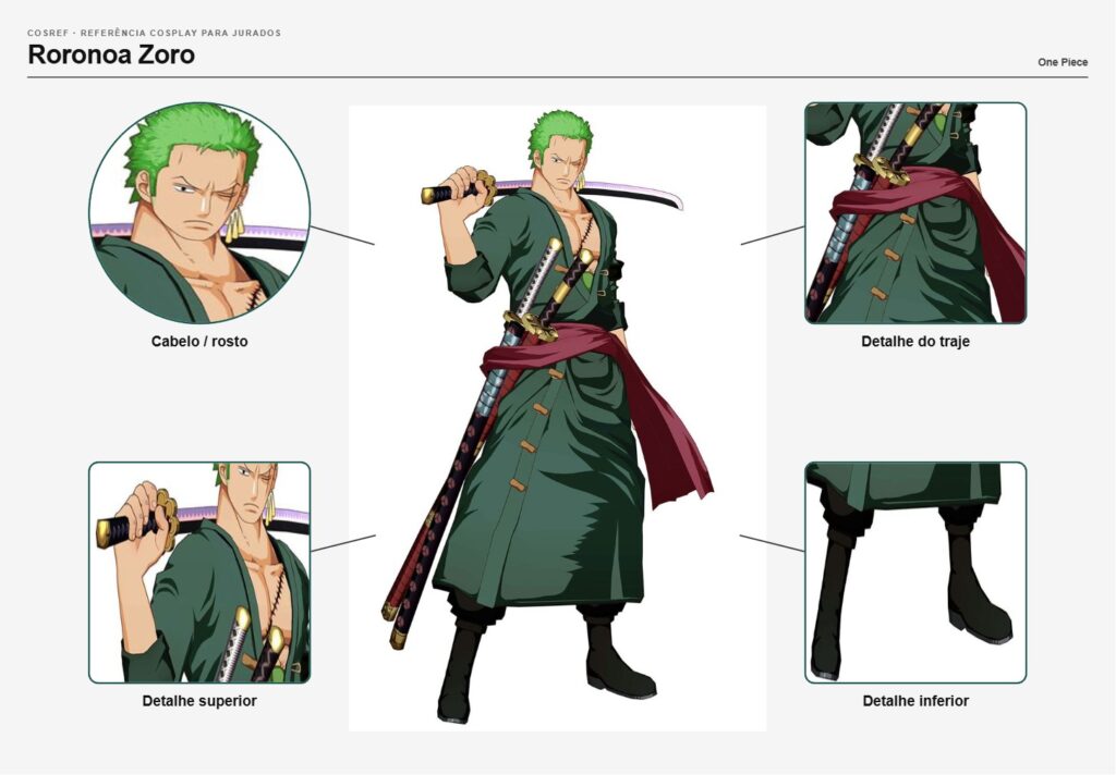 Roronoa Zoro - referência cosplay